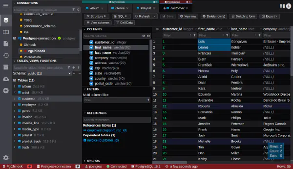 Data grid with expandable columns