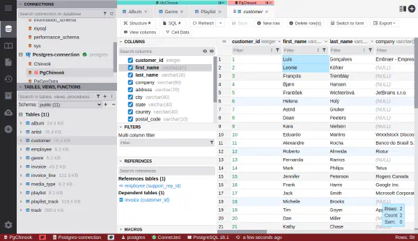 Data grid with expandable columns