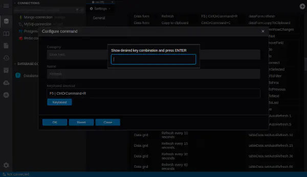 Configure keyboard shortcuts
