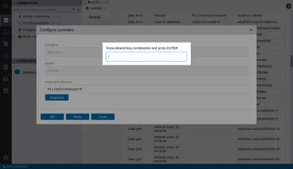 Configure keyboard shortcuts