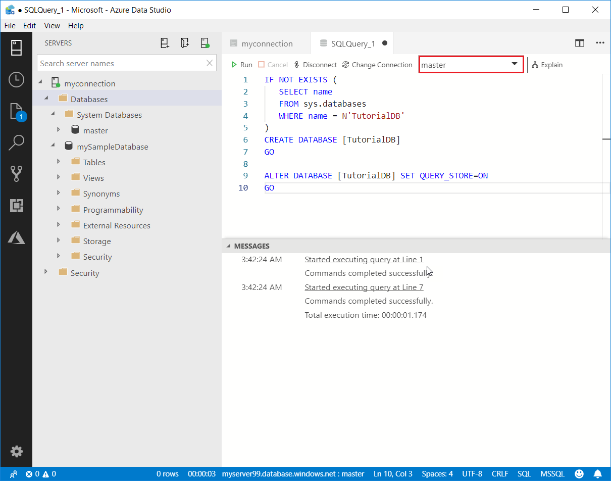 Azure Data Studio screenshot