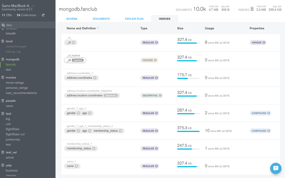 MongoDB Compass screenshot