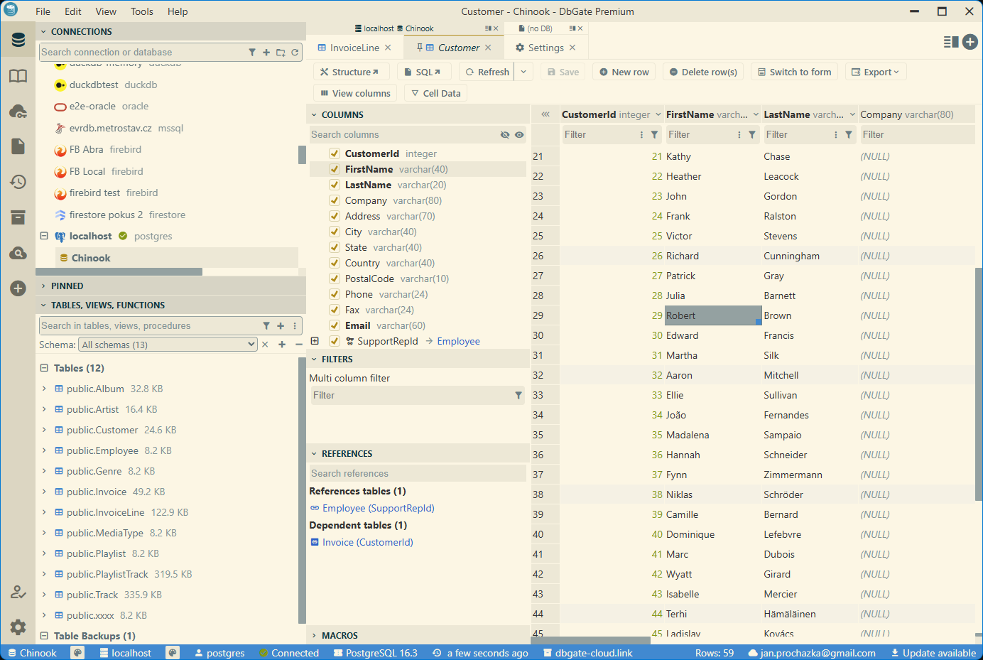 DbGate - solarized theme