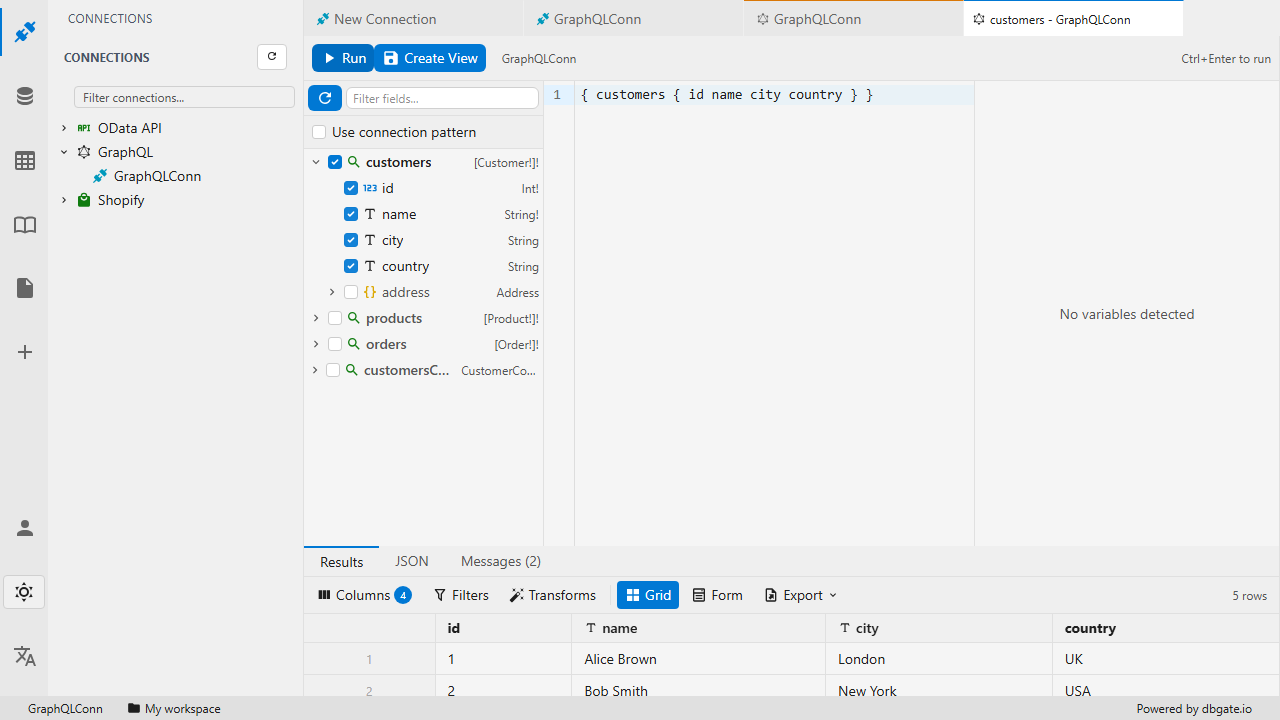 Query a GraphQL API
